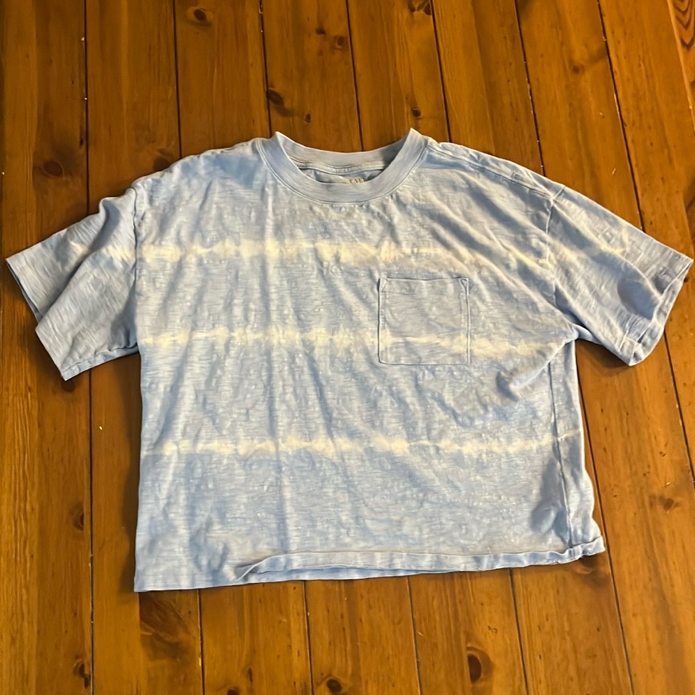 Teens tie dye blue crop top